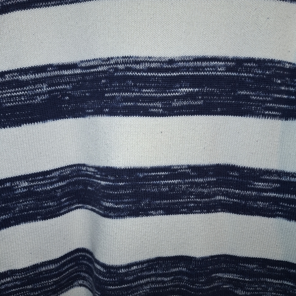 Thereabouts Striped Sweater Navy Blue White Women's XL - Picture 2 of 6